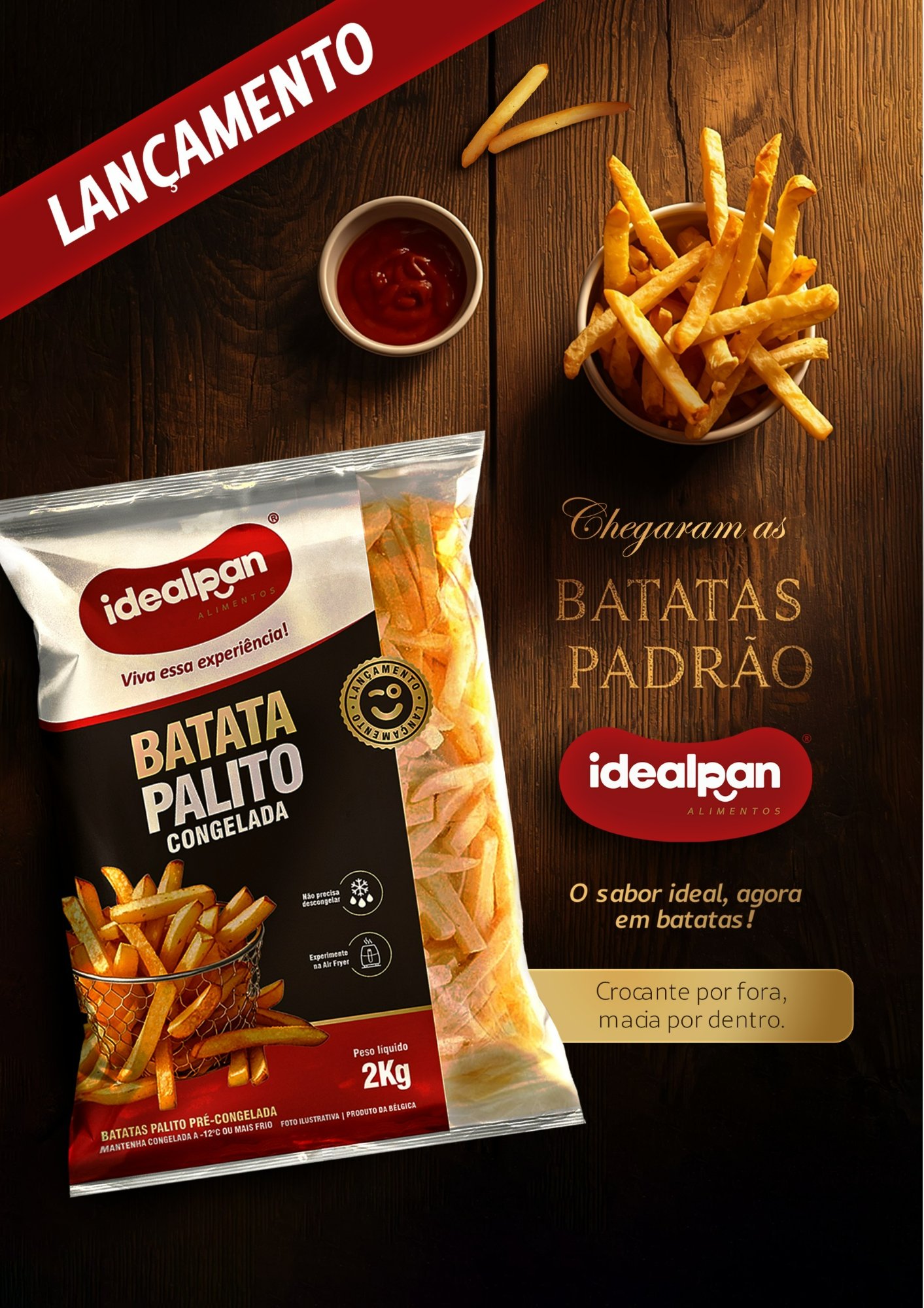 Batata Palito Congelada Idealpan lançamento RJ