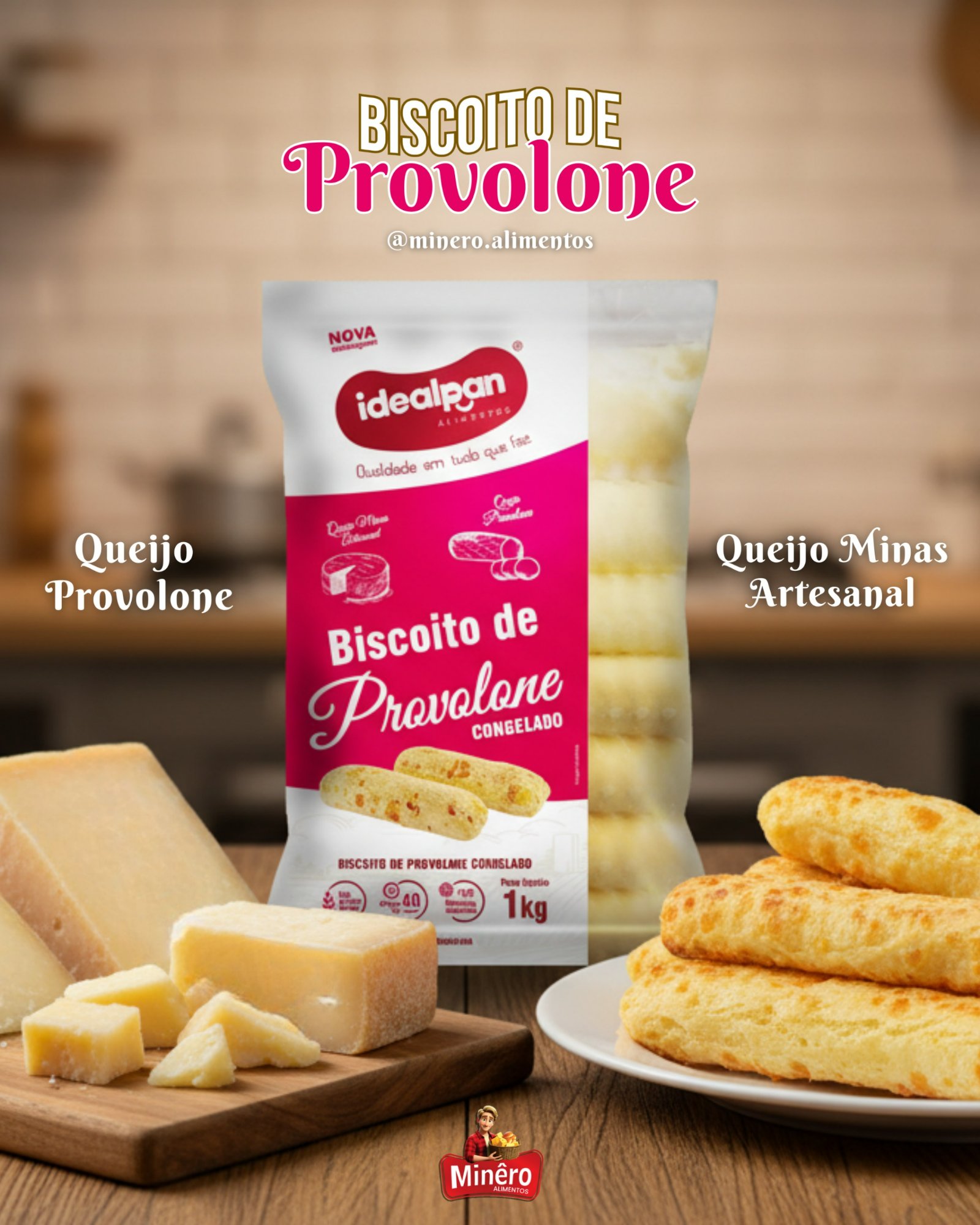Biscoito de Provolone Idealpan fornecedor RJ