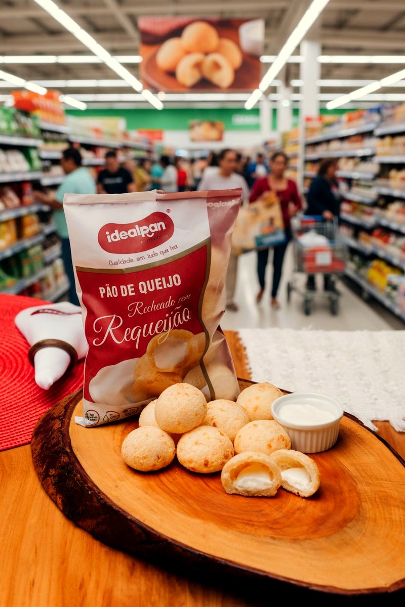 Pão de queijo Idealpan em supermercado